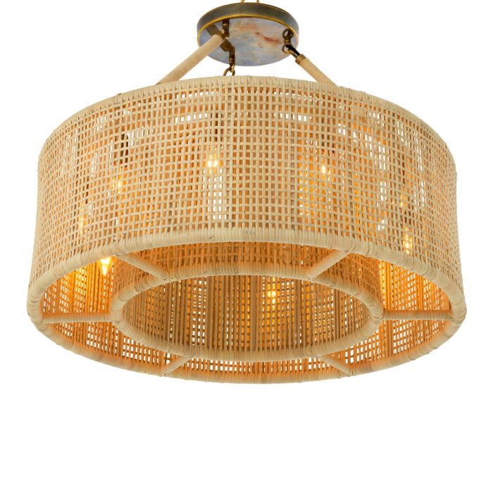 Chandelier Bernardi natural rattan