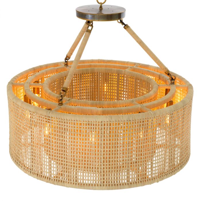 Chandelier Bernardi natural rattan