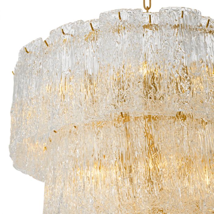 Chandelier Almeria antique brass finish