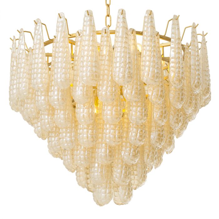 Chandelier Chaves L champagne coloured glass