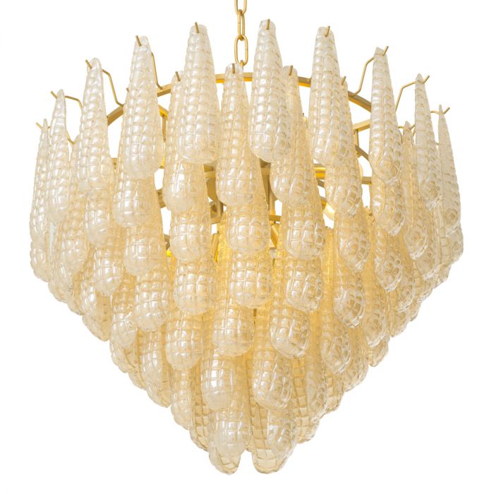 Chandelier Chaves L champagne coloured glass