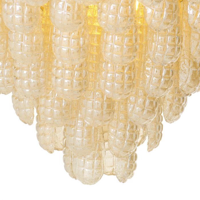 Chandelier Chaves L champagne coloured glass