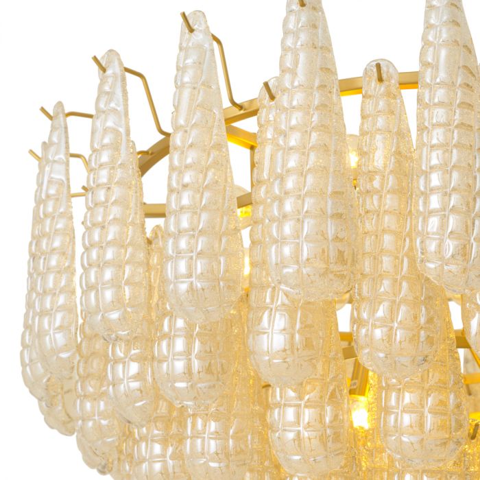 Chandelier Chaves L champagne coloured glass