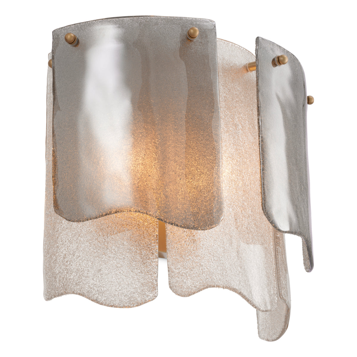 Smoke Glass Layered Wall Lamp Asinara