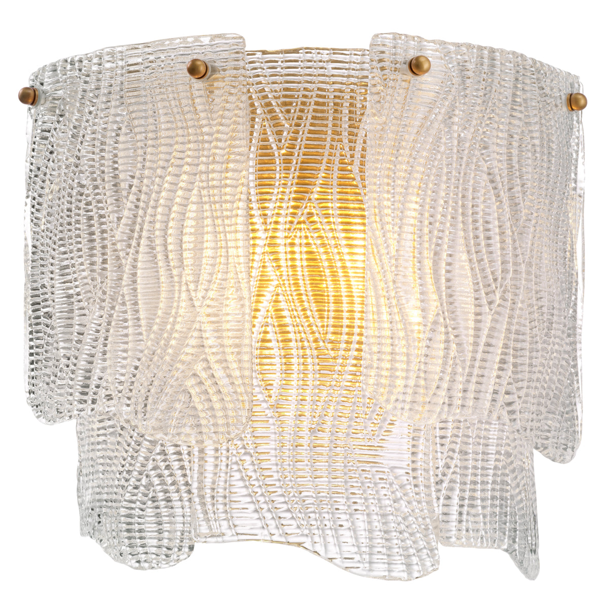 Textured Glass Layered Wall Lamp Asinara