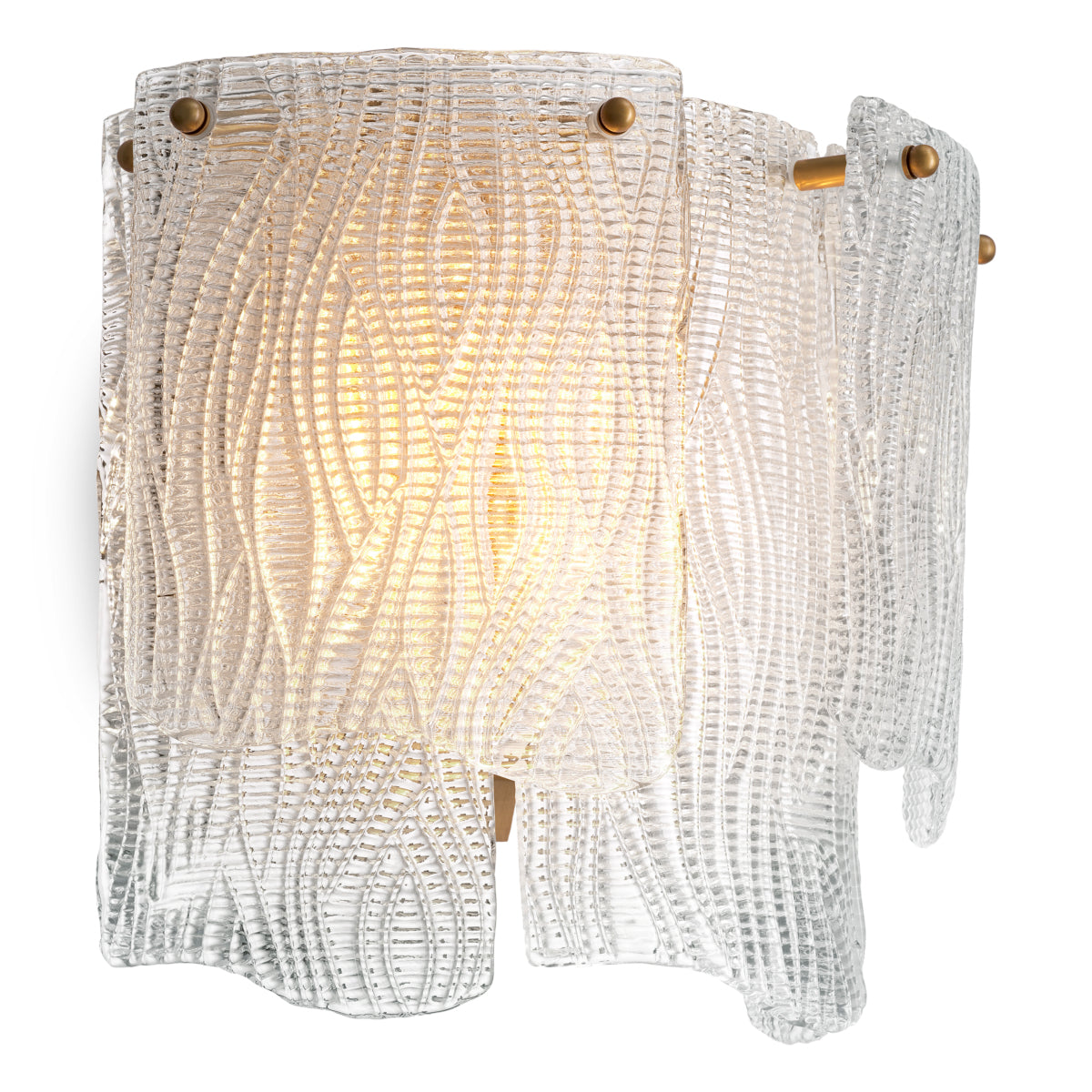 Textured Glass Layered Wall Lamp Asinara