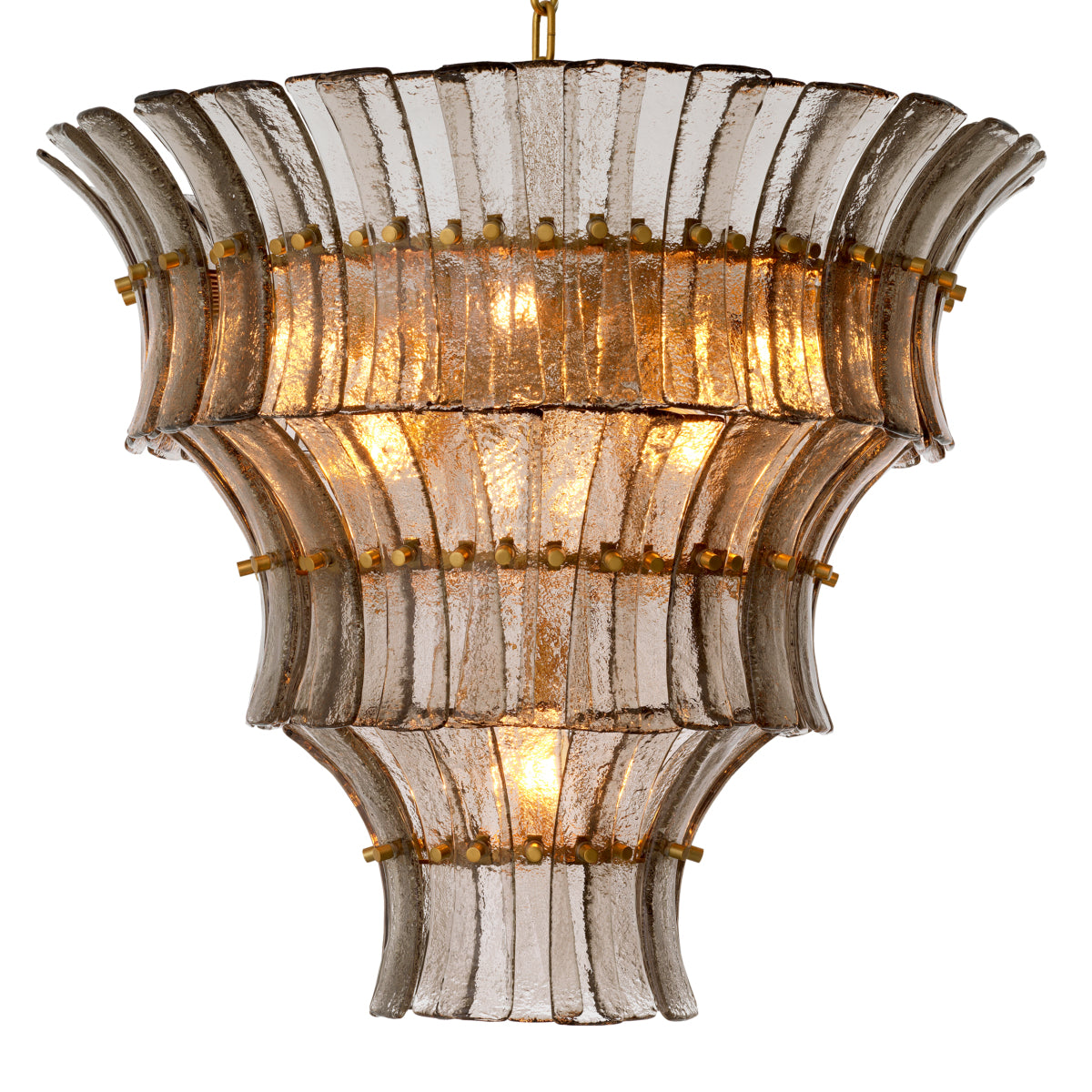 Smoke Glass Tiered Chandelier Toscano