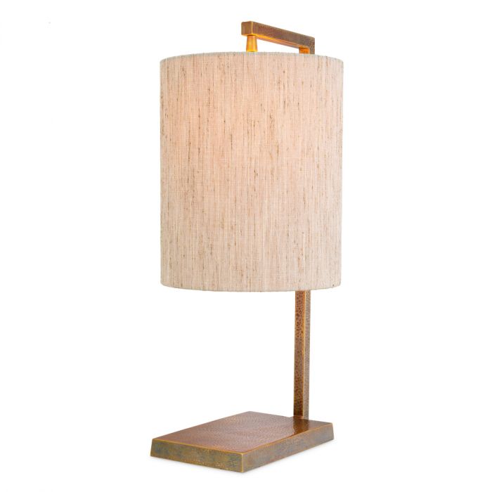Table Lamp Volturno vintage brass finish incl shade