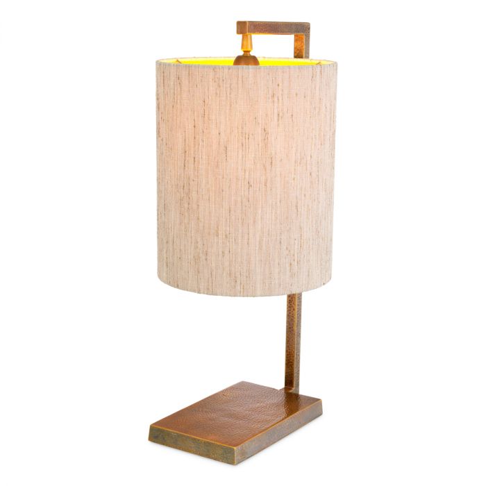 Table Lamp Volturno vintage brass finish incl shade