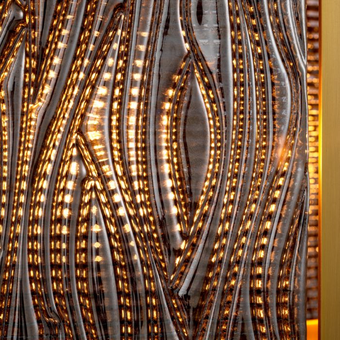 Chandelier Elysian antique brass finish light smoke glass