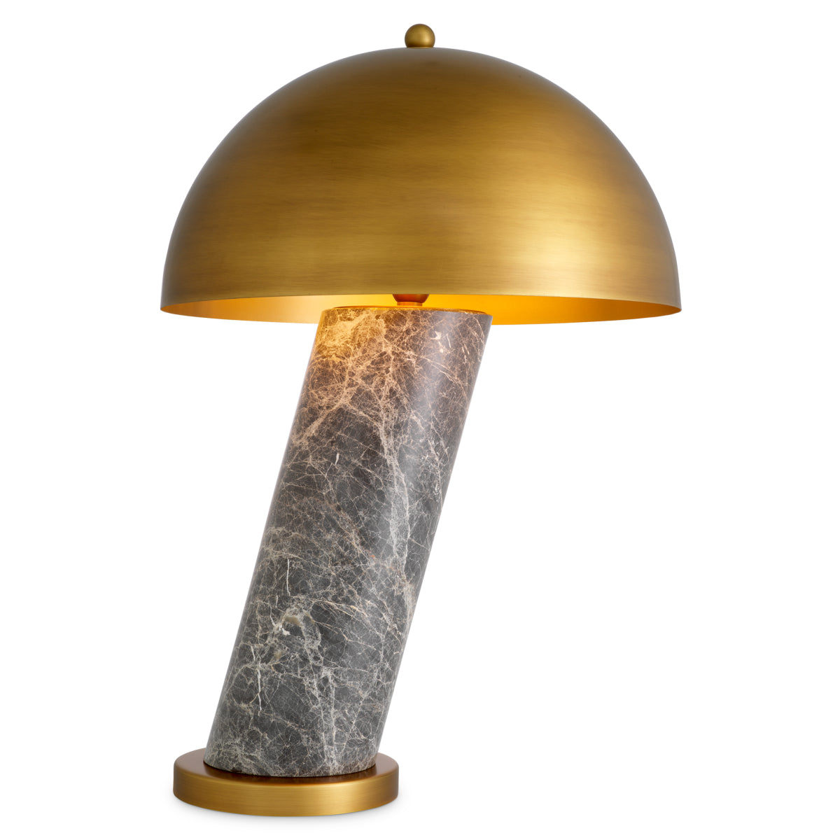 Gray Marble Bend Table Lamp Daniel