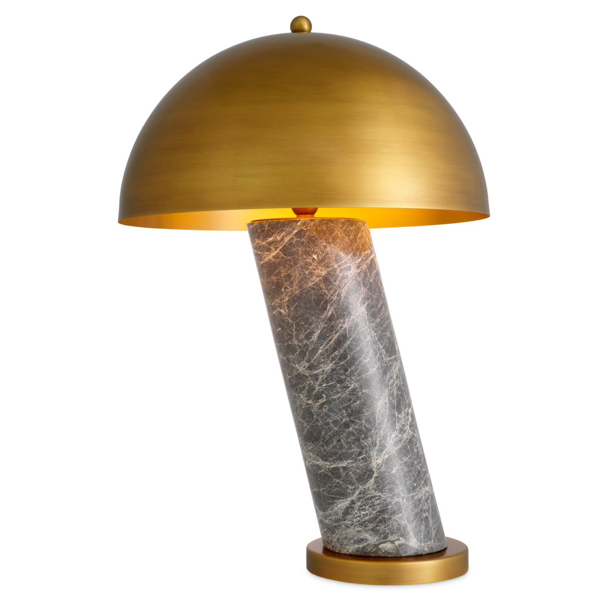Gray Marble Bend Table Lamp Daniel