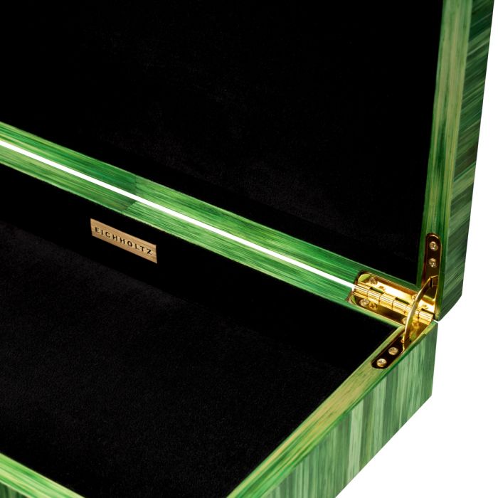 Box Harvard straw marquetry green
