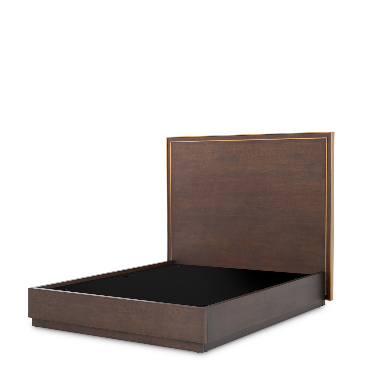Brown Oak Bed Frame Queen Camelot