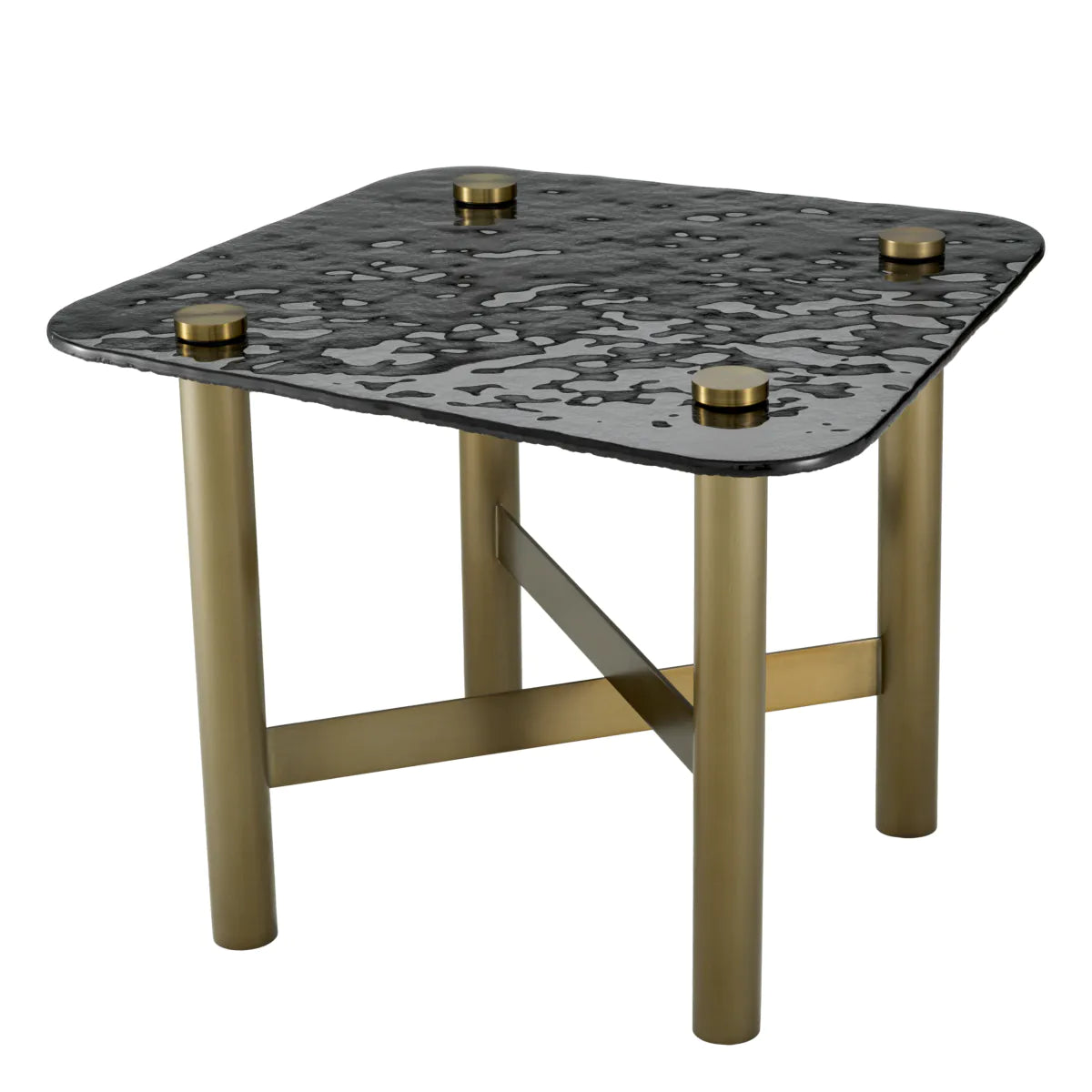Black Glass Side Table Cortes | Eichholtzmh.com