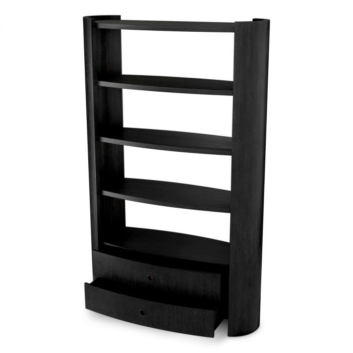 Cabinet Splendora charcoal grey oak veneer bronze finish