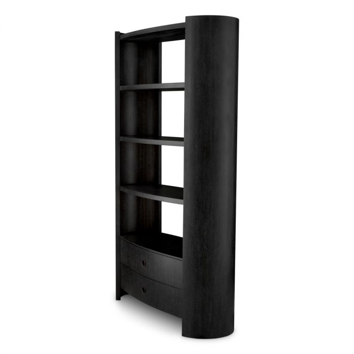 Cabinet Splendora charcoal grey oak veneer bronze finish