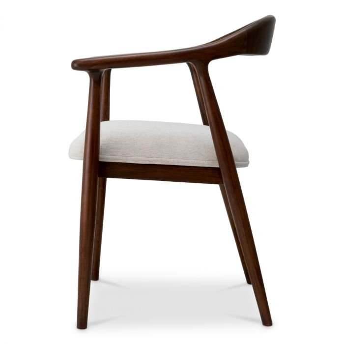 Dining Chair Beale classic brown finish sentier cream