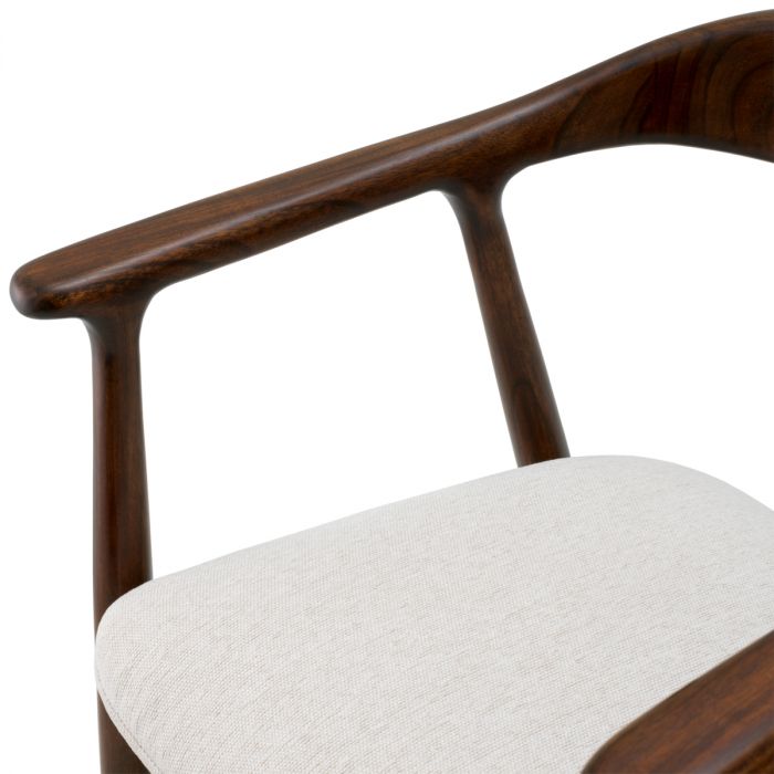 Dining Chair Beale classic brown finish sentier cream