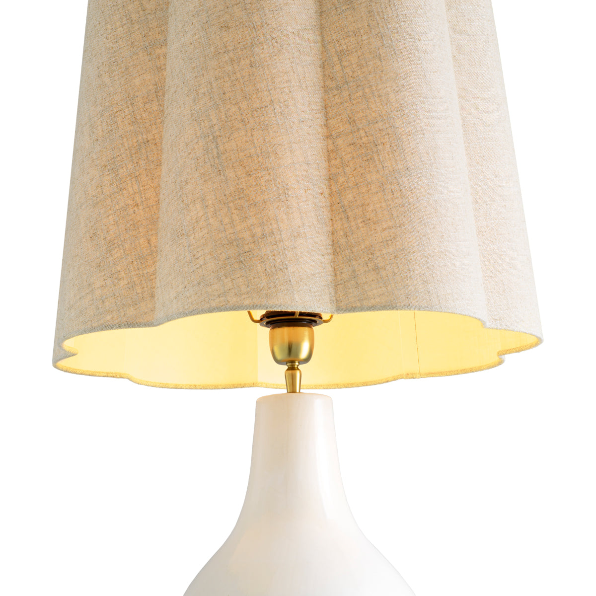 White Ceramic Base Table Lamp Beatriz