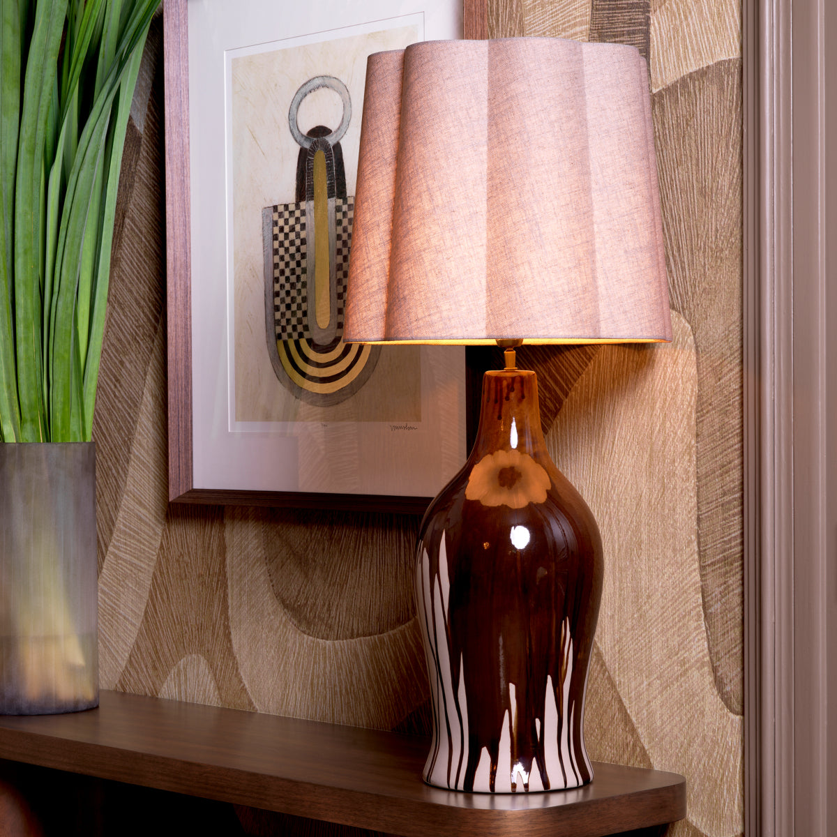 Brown Ceramic Base Table Lamp Beatriz