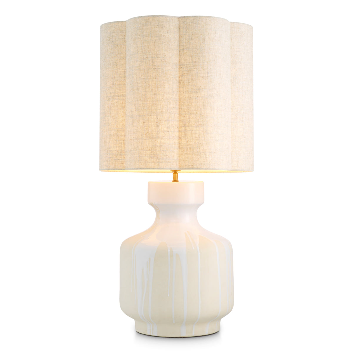 White Ceramic Table Lamp Lorena