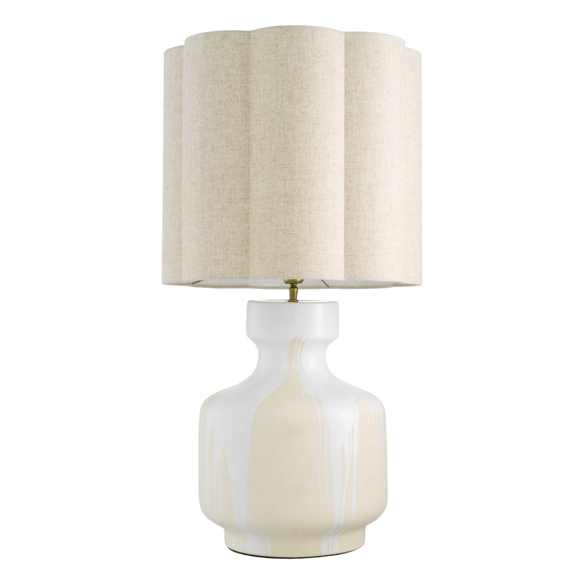 White Ceramic Table Lamp Lorena
