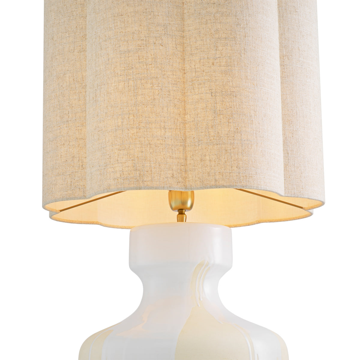 White Ceramic Table Lamp Lorena