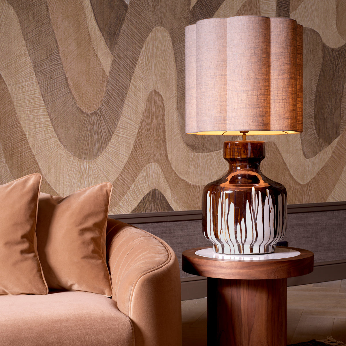Brown Ceramic Table Lamp Lorena