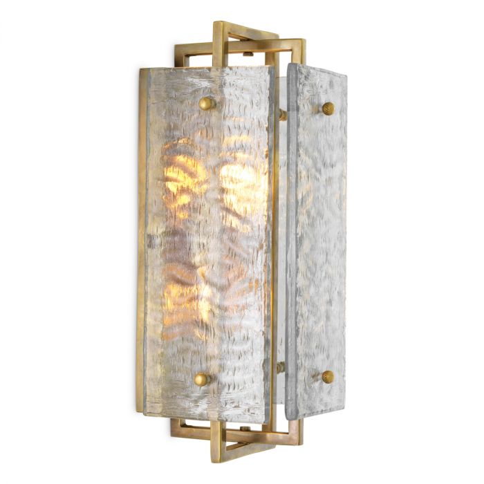 Wall Lamp Solara vintage brass finish