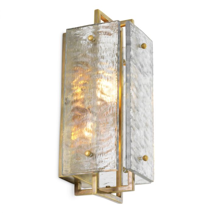 Wall Lamp Solara vintage brass finish