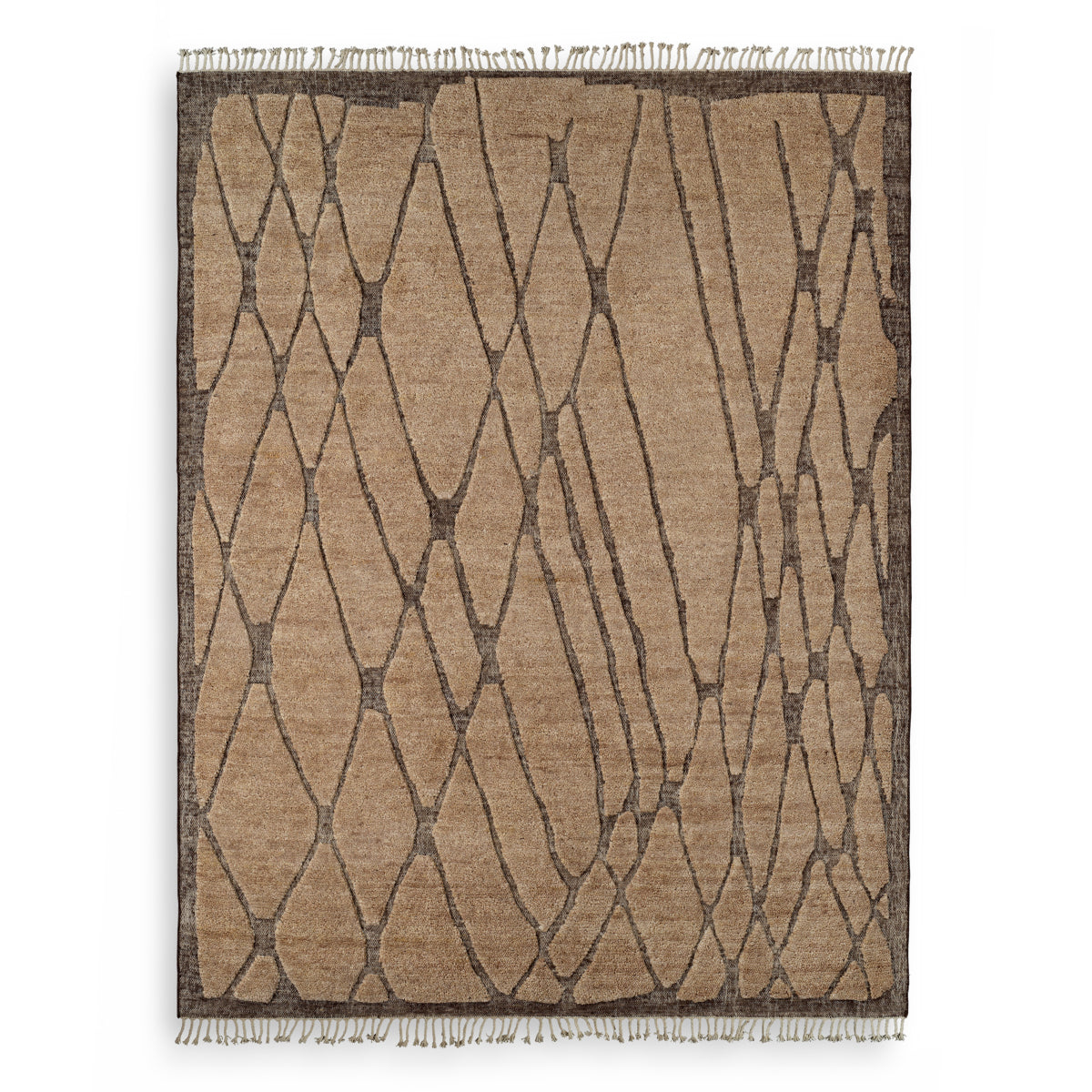 Brown Wool Carpet 10' x 13' Coralie