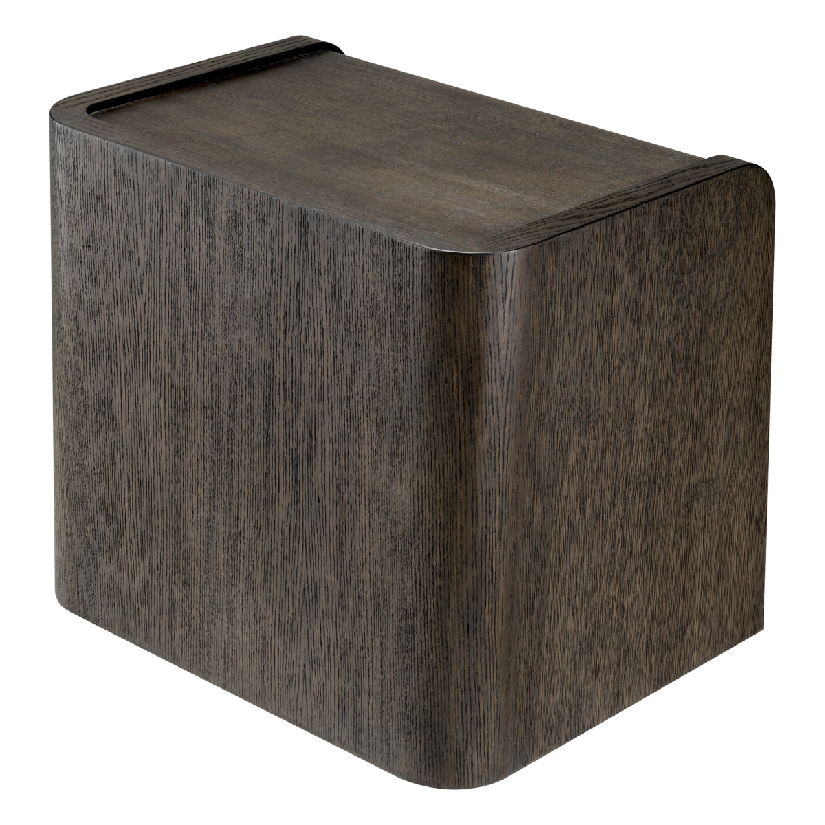 Mocha Oak 2-Drawer Nightstand Joane
