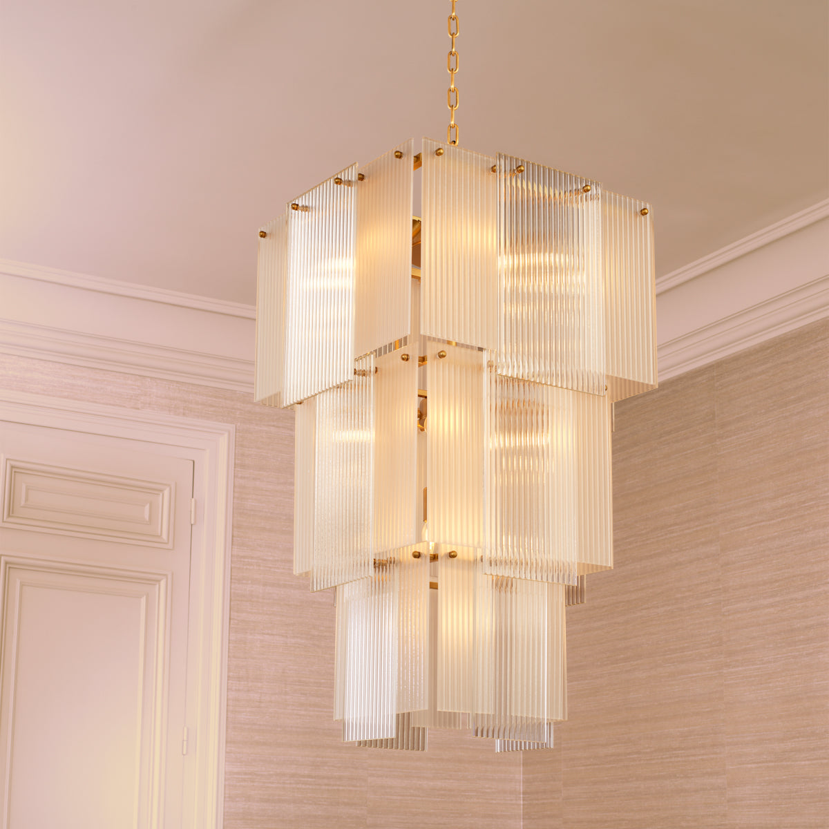 Frosted Glass Tiered Chandelier Giardano | Eichholtzmh.com
