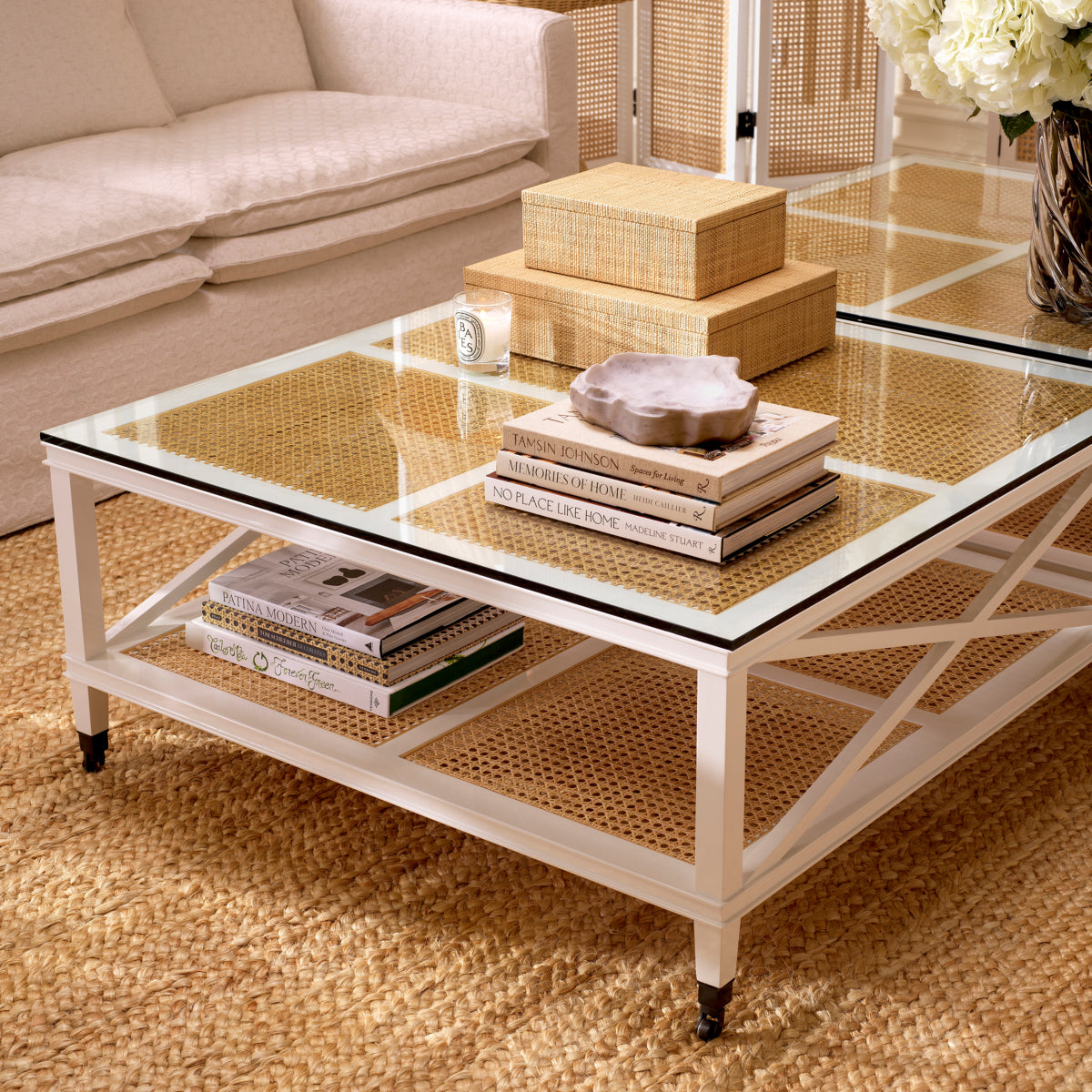 Natural Cane Coffee Table Bahamas | Eichholtzmh.com