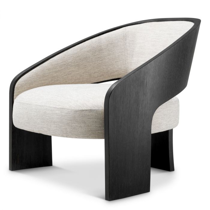 Chair Zephira charcoal grey oak veneer durini natural