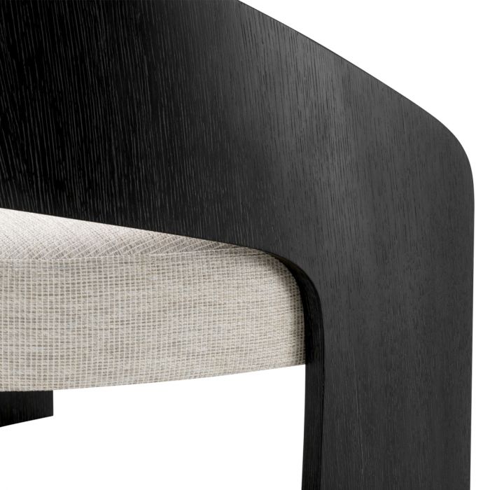 Chair Zephira charcoal grey oak veneer durini natural