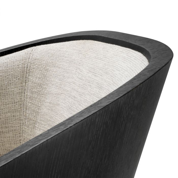 Chair Zephira charcoal grey oak veneer durini natural