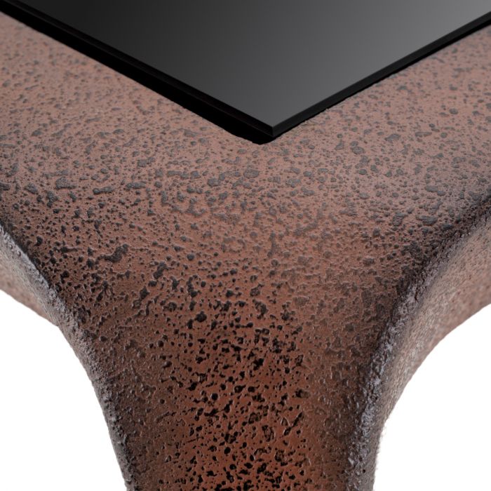 Console Table Quentin oxidized look black glass