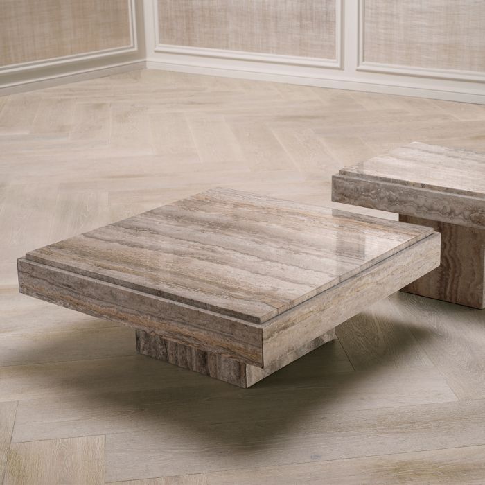 Coffee Table Sartoria silver travertine