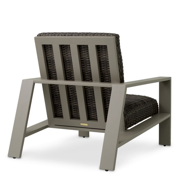 Outdoor Chair Belle Vue grey finish grey faux rattan