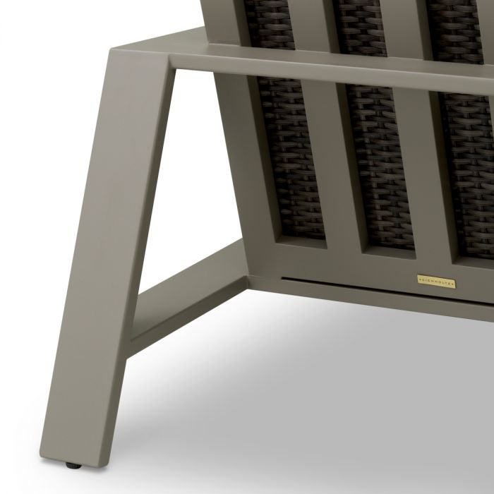 Outdoor Chair Belle Vue grey finish grey faux rattan