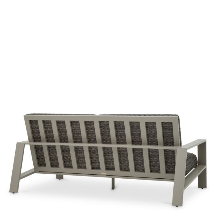Outdoor Sofa Belle Vue grey finish grey faux rattan