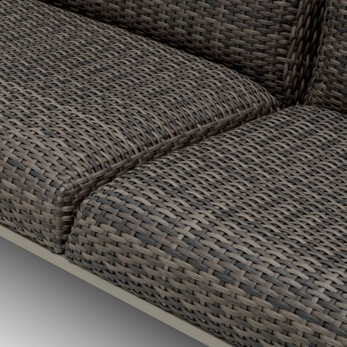 Outdoor Sofa Belle Vue grey finish grey faux rattan