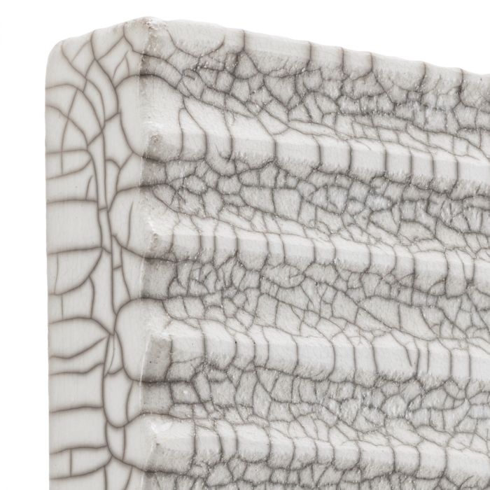 Wall Decoration Division straight raku ceramic crackled white
