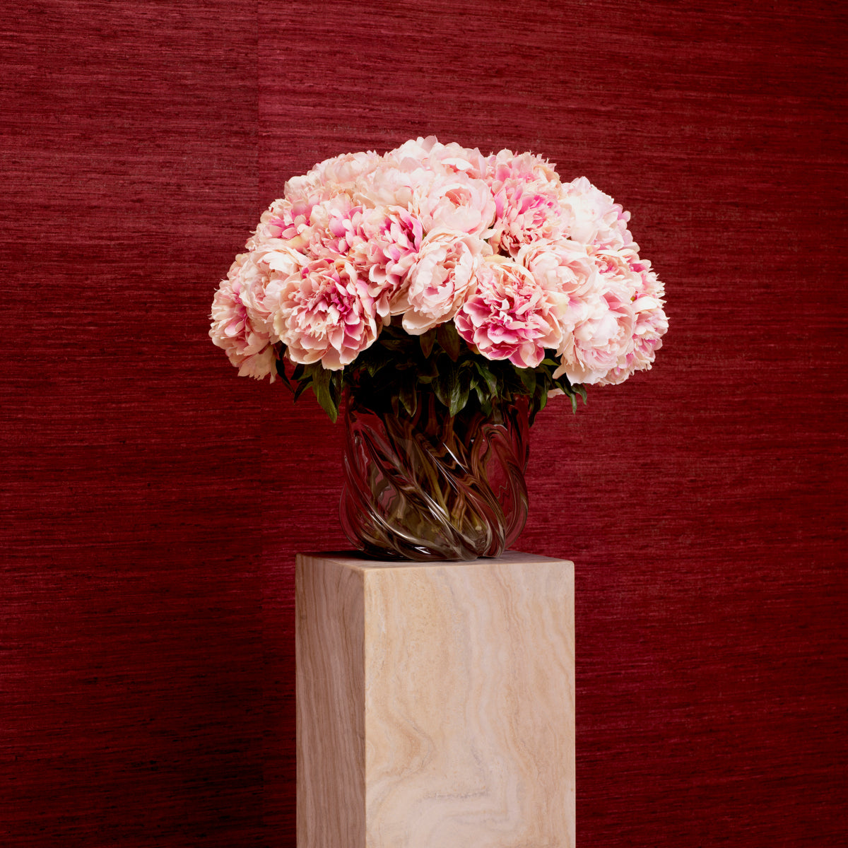 Pink Artificial Floral Bouquet (48pcs) Peonies