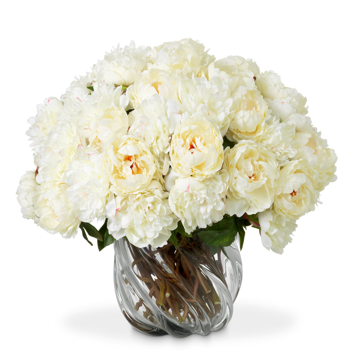 White Artificial Floral Bouquet (48pcs) Peonies