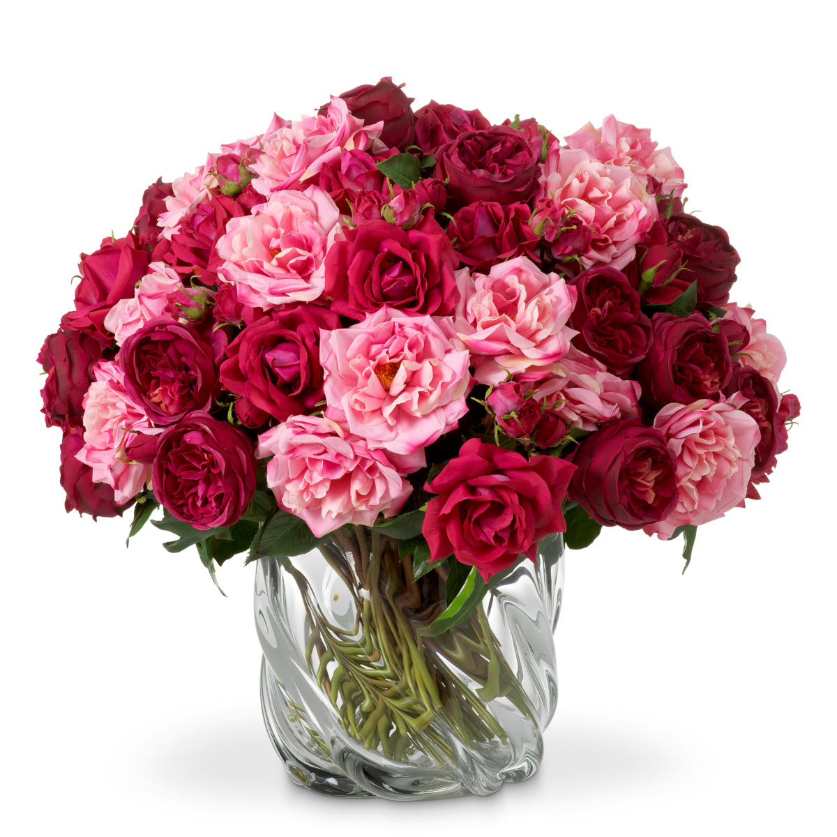 Red & Pink Artificial Bouquet Set (72pcs) Roses
