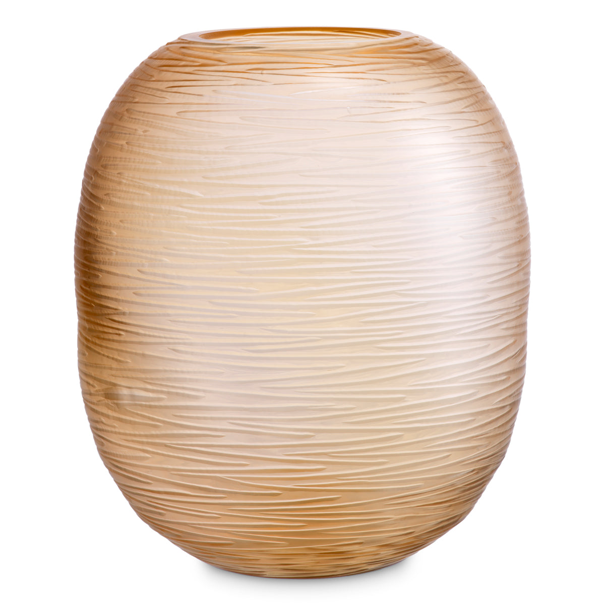 Peach Handblown Glass Vase L Alessio