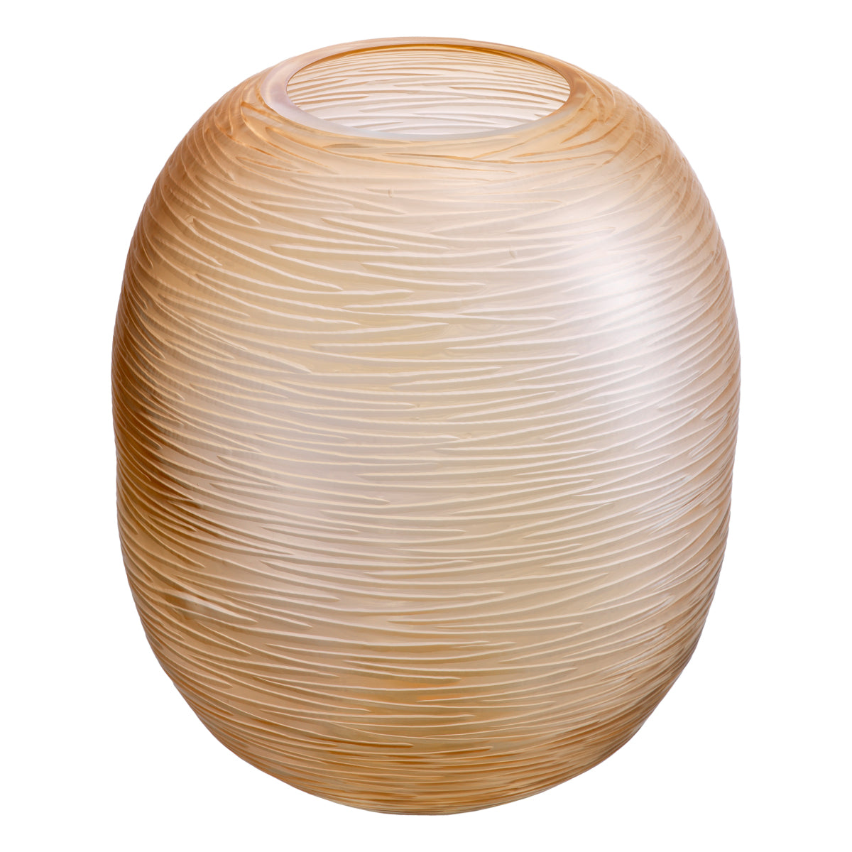 Peach Handblown Glass Vase L Alessio